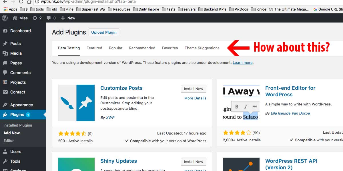 Add theme suggestions for plugins for real
